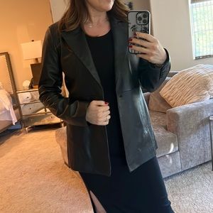 Reformation Veda Black leather jacket - Med